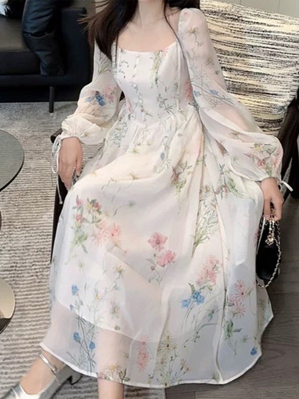 花柄ワンピース ロング