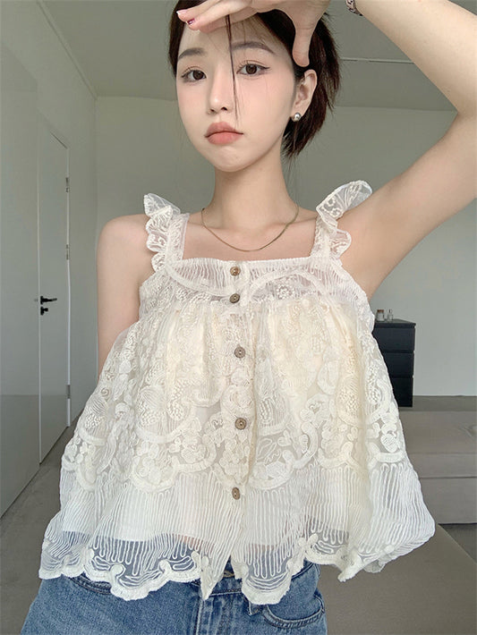 スクエアネック タンクトップ/キャミソール