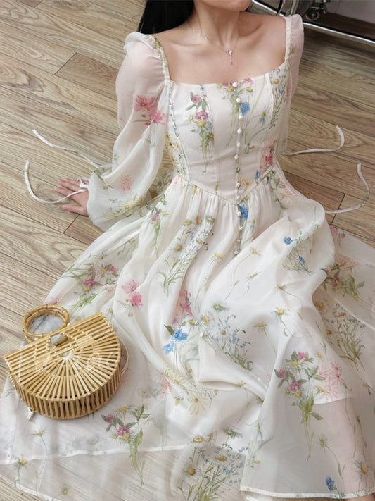 花柄ワンピース ロング