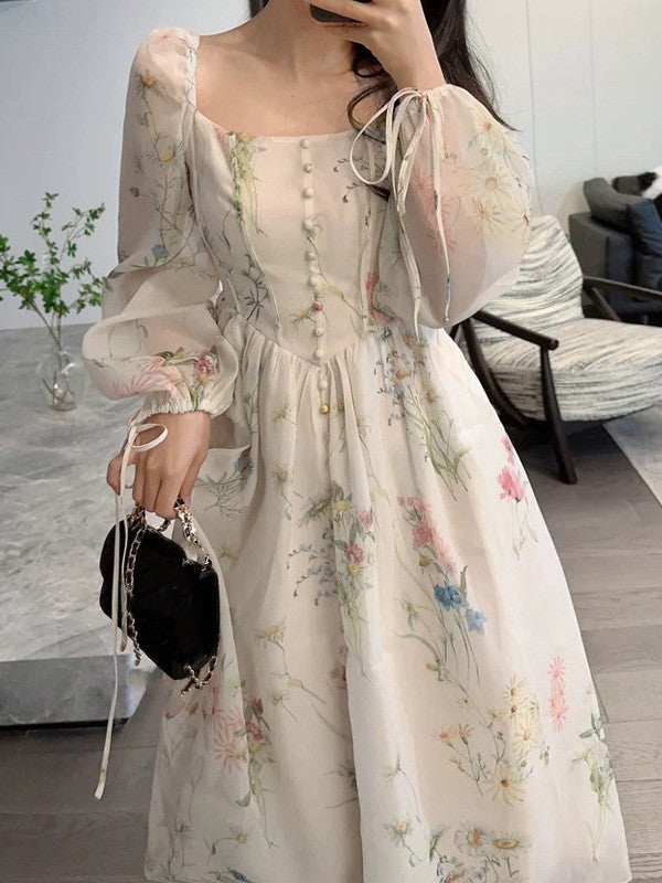 花柄ワンピース ロング